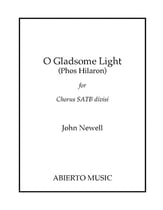 O Gladsome Light SATB choral sheet music cover